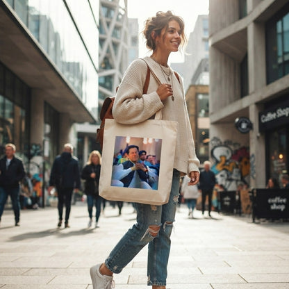 Imran Khan Portrait Printed Canvas Tote Bag – Eco-Friendly Cotton Shoulder Bag
