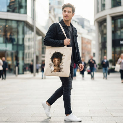 Imran Khan Artistic Watercolor Portrait Canvas Tote Bag – Premium Cotton Shoulder Bag