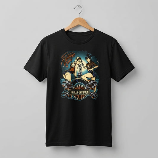 Vintage Classic Custom Wrench Pinup Graphic T-Shirt