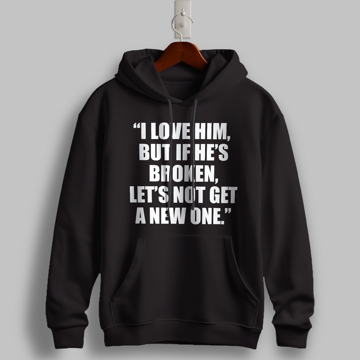 Bold Statement Text Hoodie