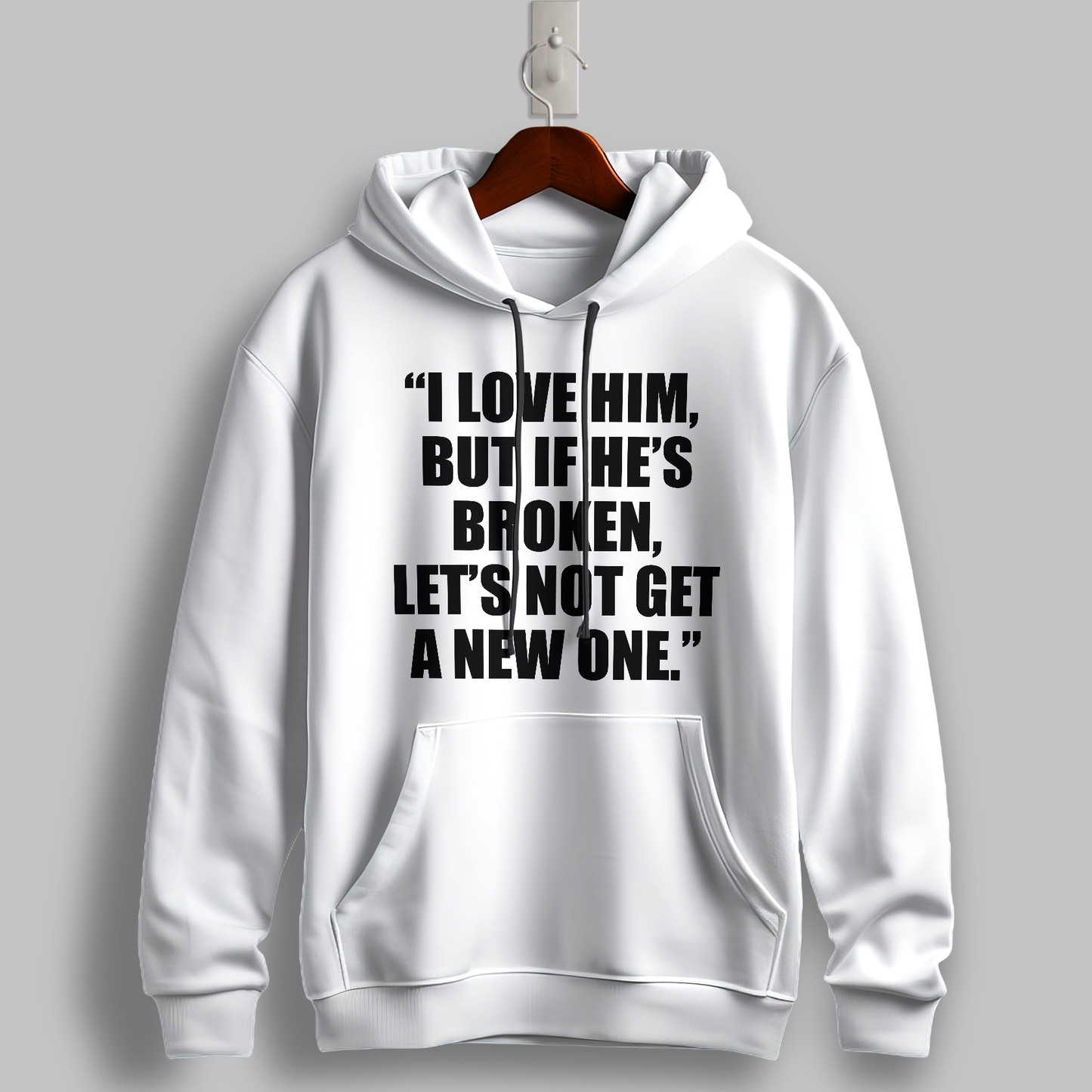 Bold Statement Text Hoodie