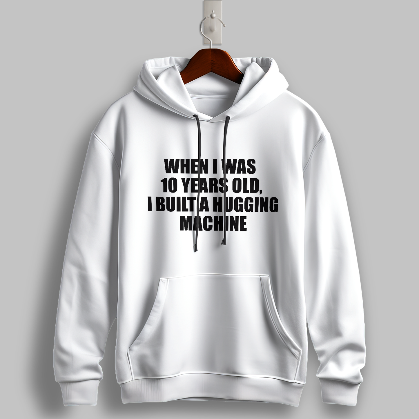 "Hugging Machine" Black Hoodie
