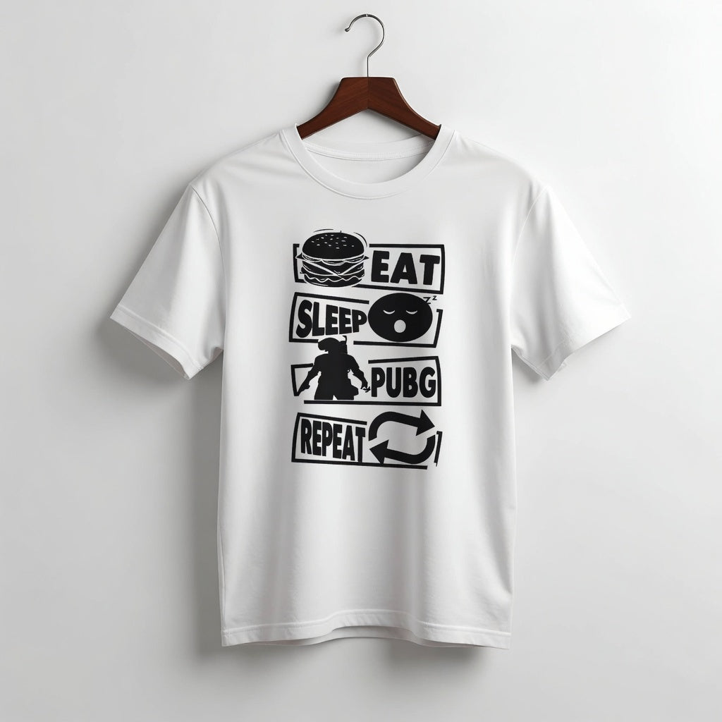 Men's "Eat Sleep PUBG Repeat" Graphic T-Shirt