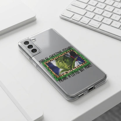 Grinch Quote Christmas Clear Case for Samsung Galaxy | Festive Quote Phone Cover