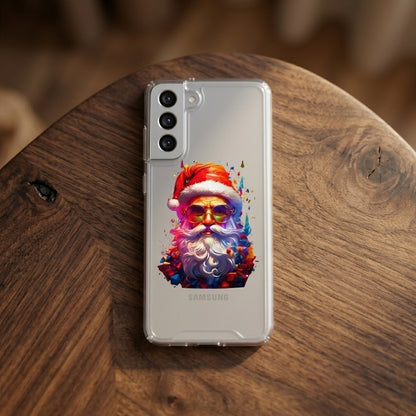 Cool Santa Sunglasses Christmas Clear Case for Samsung Galaxy | Colorful Art Phone Cover