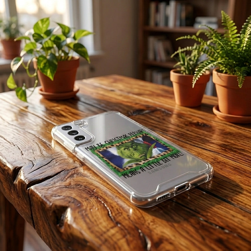 Grinch Quote Christmas Clear Case for Samsung Galaxy | Festive Quote Phone Cover