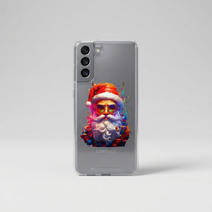 Cool Santa Sunglasses Christmas Clear Case for Samsung Galaxy | Colorful Art Phone Cover