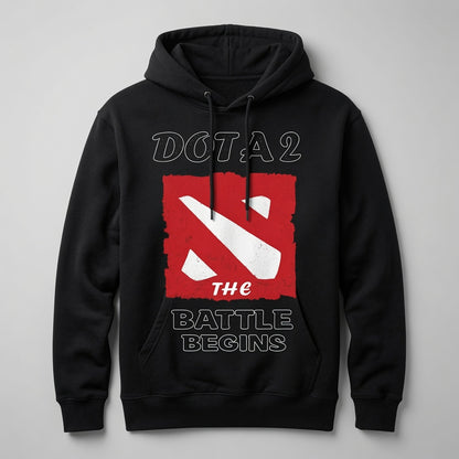 Dota 2 The Battle Begins Hoodie MOBA Gaming Sweatshirt Pullover Gamer Gift Mens