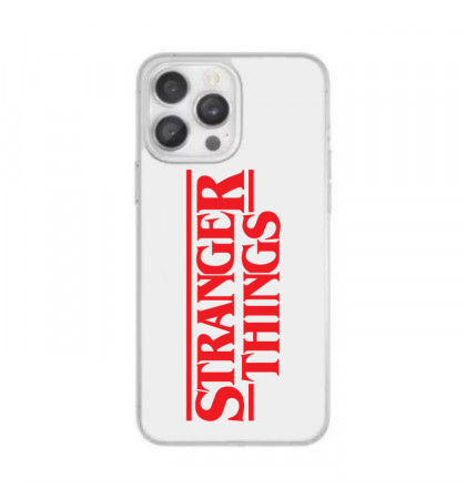 Stranger Things Red Logo Clear iPhone Case | TV Show Cover