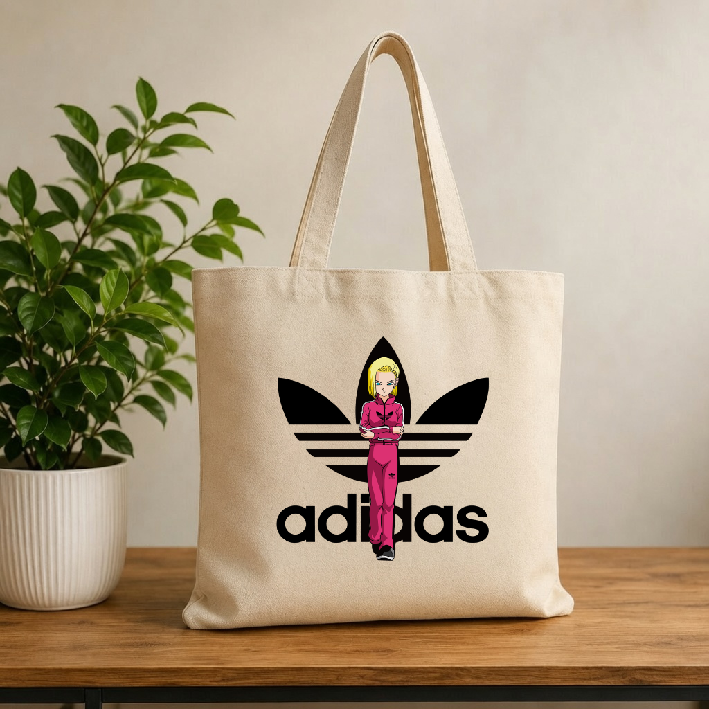 Limited Edition Android 18 Adidas Canvas Tote Bag - Dragon Ball Z Crossover