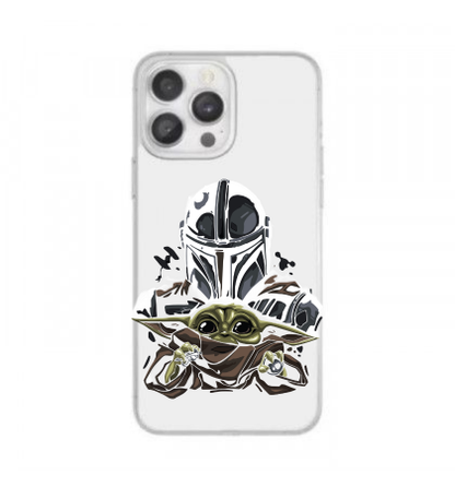 Mando & Grogu Graphic Clear Case | Star Wars Phone Cover