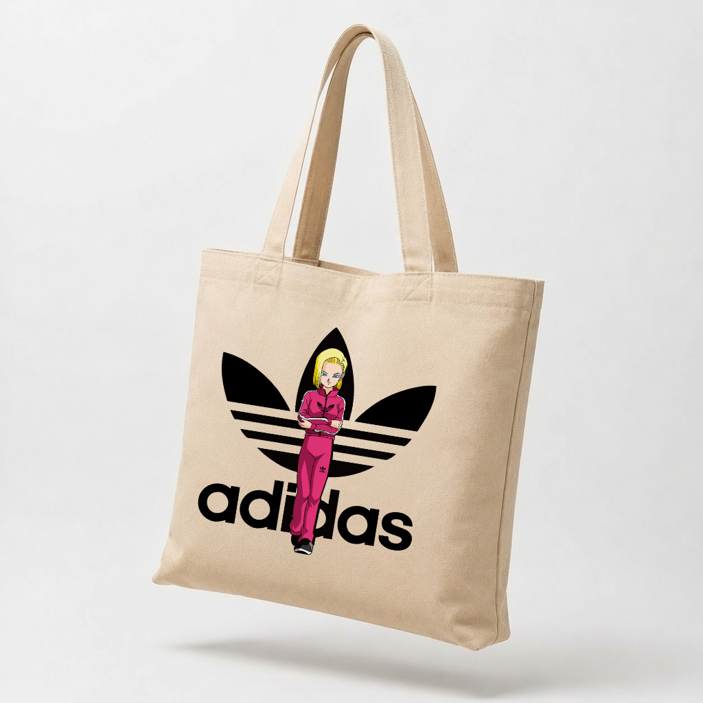 Limited Edition Android 18 Adidas Canvas Tote Bag - Dragon Ball Z Crossover