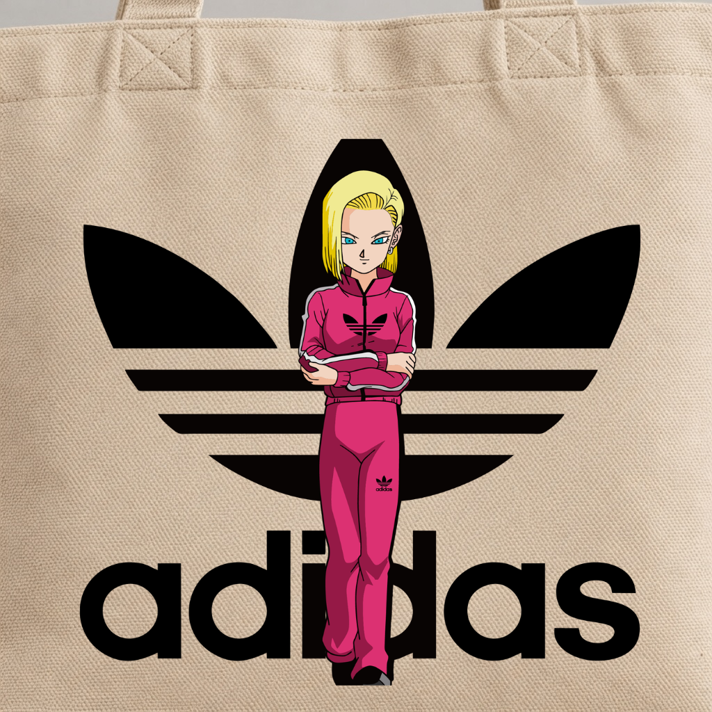 Limited Edition Android 18 Adidas Canvas Tote Bag - Dragon Ball Z Crossover