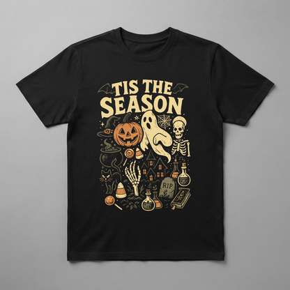 Tis The Season Halloween T-Shirt – Vintage Spooky Graphic Tee