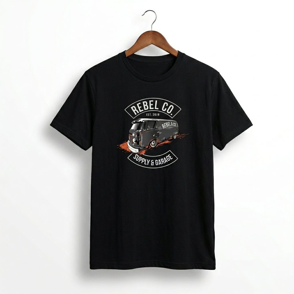 Rebel Co. Supply & Garage Vintage Camper Van Graphic T-Shirt