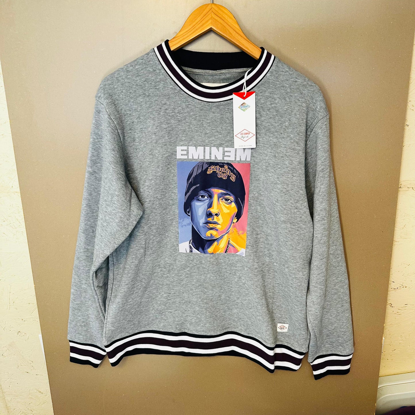 Grey Eminem Graphic Sweatshirt