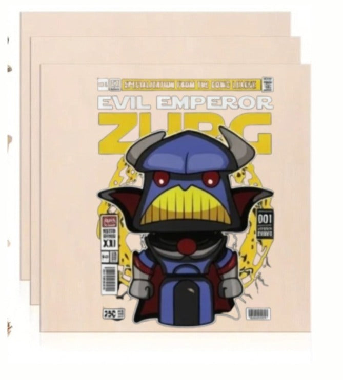 Evil Emperor Zurg Pop Culture Wooden Print - Retro Comic Book Style Wooden Wall Decor