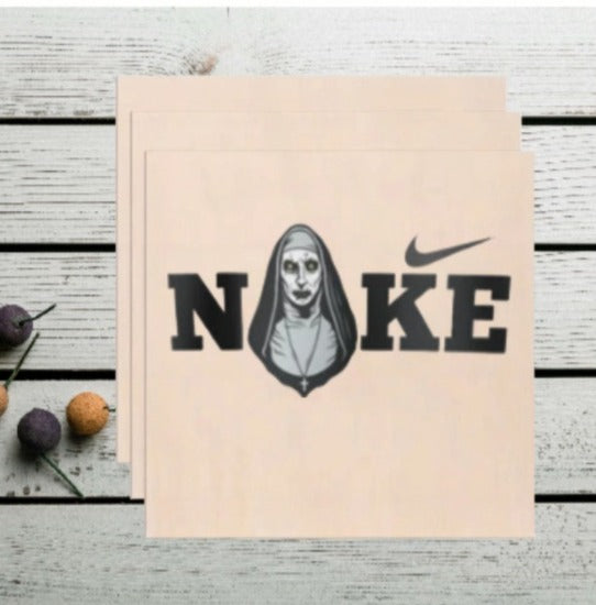Bootleg Horror Parody Wooden Plaque - Funny The Nun Character Wall Decor