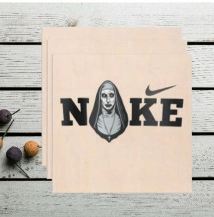 Bootleg Horror Parody Wooden Plaque - Funny The Nun Character Wall Decor