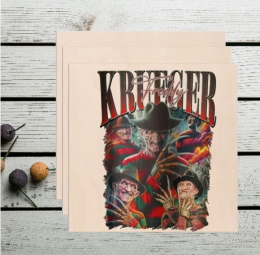 Freddy Krueger Nightmare on Elm Street 90s Bootleg Wooden Sign - Vintage Horror Wall Art