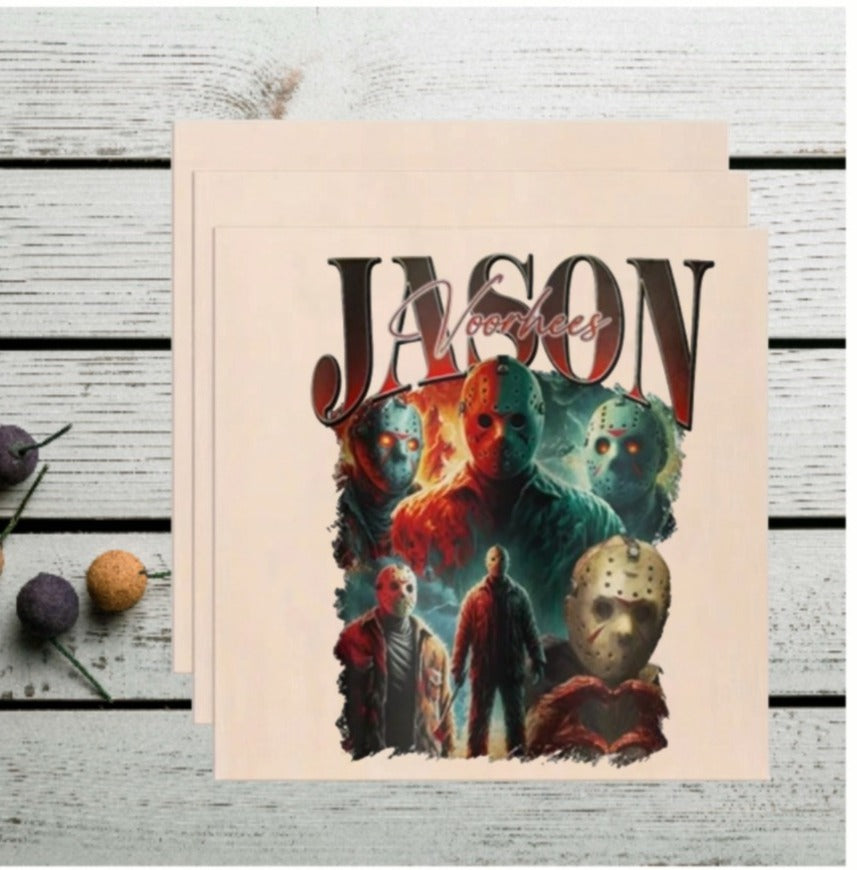 Spooky Jason Voorhees Halloween Wooden Plaque - Retro Slasher Wall Art