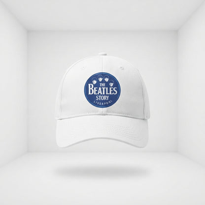 The Beatles Story Liverpool Graphic Baseball Cap - Vintage Rock Band Cap (Black & White)