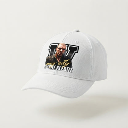 GTA Johnny Klebitz Graphic Baseball Cap - Grand Theft Auto IV Gaming Cap (White)