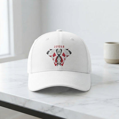 Retro Sneaker Art Graphic Baseball Cap - Adjustable Sneakerhead Cap (Black & White)