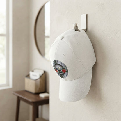 Guns N' Roses Classic Bullet Logo Graphic Baseball Cap - Hard Rock Band Cap (Black & White)