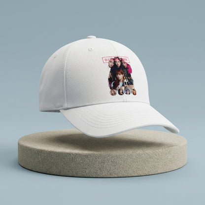 Blackpink K-Pop Graphic Baseball Cap - Vintage Photo Print Cap (Black & White)