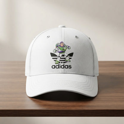 Space Ranger Hero Graphic White Baseball Cap - Adjustable Streetwear Hat