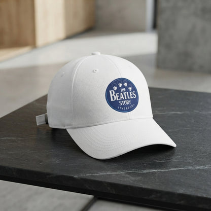 The Beatles Story Liverpool Graphic Baseball Cap - Vintage Rock Band Cap (Black & White)