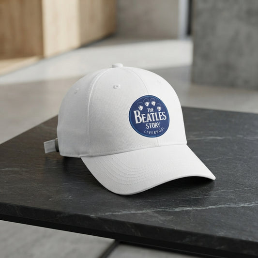 The Beatles Story Liverpool Graphic Baseball Cap - Vintage Rock Band Cap (Black & White)