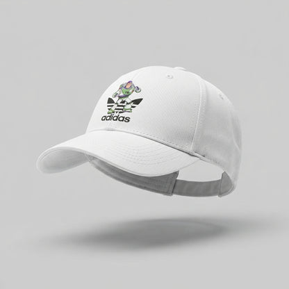 Space Ranger Hero Graphic White Baseball Cap - Adjustable Streetwear Hat