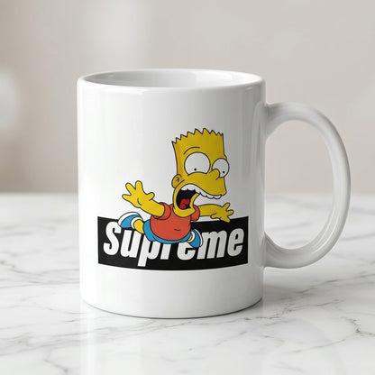 Funny Bart Simpson Black Box Logo Vinyl Decal – Waterproof Artwork for Mugs