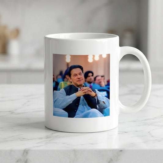 Imran Khan Portrait Printed White Ceramic Cup – Premium Quality Coffee & Tea Cup