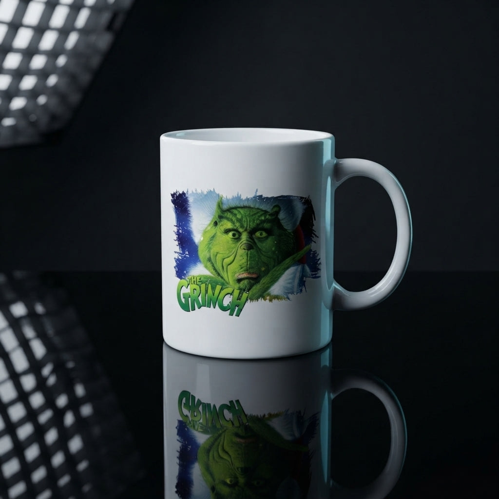 Funny "The Grinch" Graphic Christmas Coffee Mug 11oz - White Ceramic Tea Cup