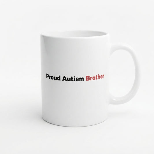 Autism Awareness Brother Support Graphic Ceramic Cup – Proud Brother Advocacy Drinkware