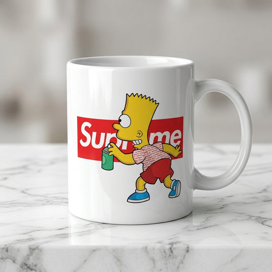Bart Simpson Graffiti Spray Paint Vinyl Decal – Waterproof Artwork for Mugs & cups