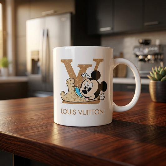 Playful Mickey Mouse Monogram Decal – Waterproof Vinyl for Mugs