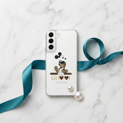 Mickey Mouse Designer Monogram Clear Case for Samsung Galaxy