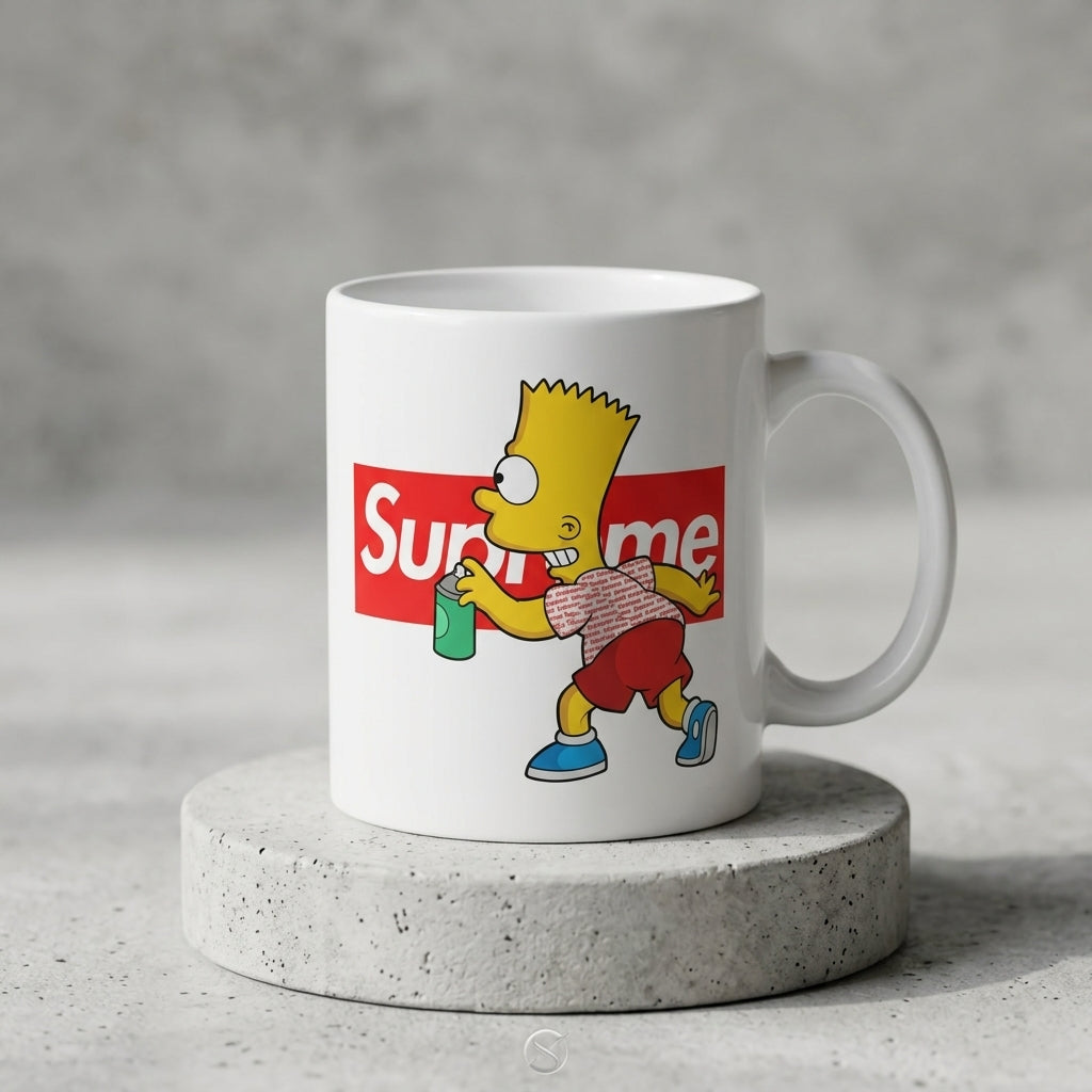 Bart Simpson Graffiti Spray Paint Vinyl Decal – Waterproof Artwork for Mugs & cups