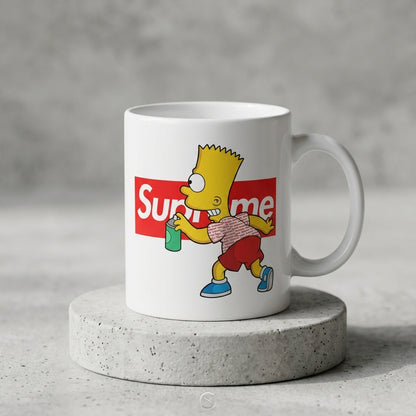 Bart Simpson Graffiti Spray Paint Vinyl Decal – Waterproof Artwork for Mugs & cups