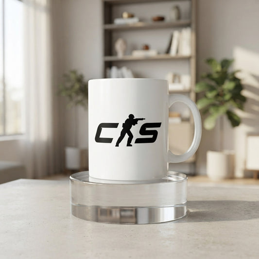 Counter Strike CS Logo Ceramic Coffee Mug 11oz Premium White Gaming Cup Gift for Gamers