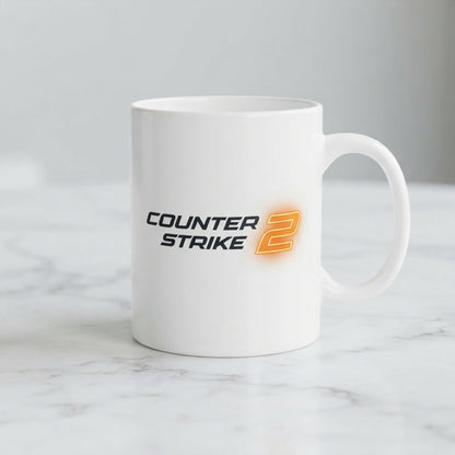Counter Strike 2 Ceramic Coffee Mug 11oz Premium White CS2 Gaming Cup Gift for Gamers