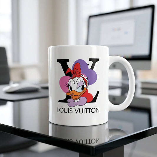 Daisy Duck Monogram Vinyl Sticker – Waterproof Decal for Mugs & Cups