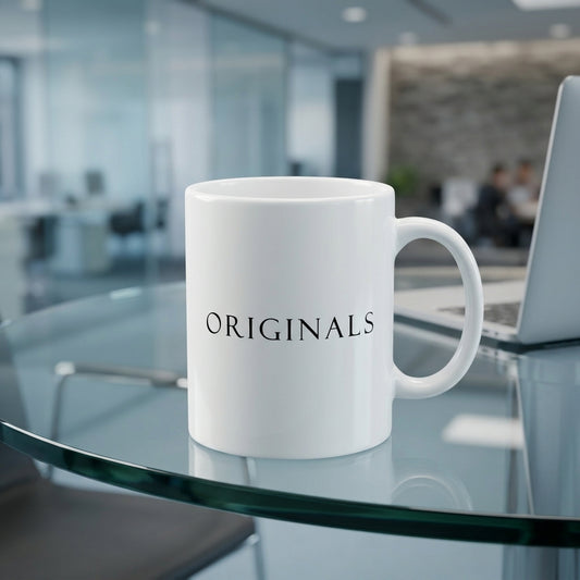Originals Minimalist Typography Premium White Ceramic Coffee Mug - Classic Adidas Inspired Streetwear Tea Cup (11oz)