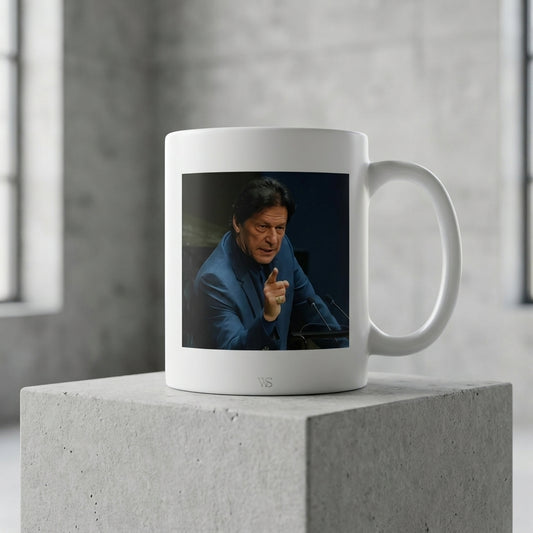 Imran Khan Speech Portrait Ceramic Cup – High-Quality Printed Tea & Coffee Cup