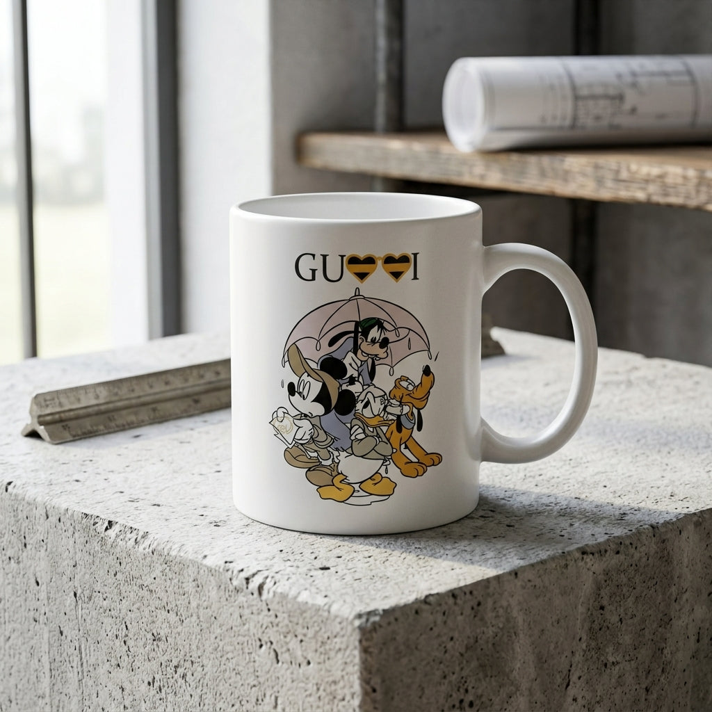 Retro Cartoon Squad Graphic Ceramic Coffee Mug – Trendy Classic Character Art Tea Cup & Unique Birthday Gift