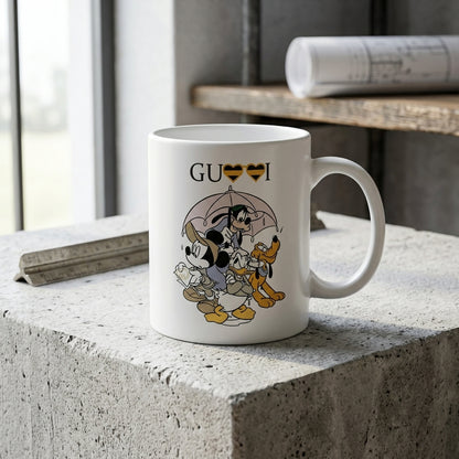 Retro Cartoon Squad Graphic Ceramic Coffee Mug – Trendy Classic Character Art Tea Cup & Unique Birthday Gift